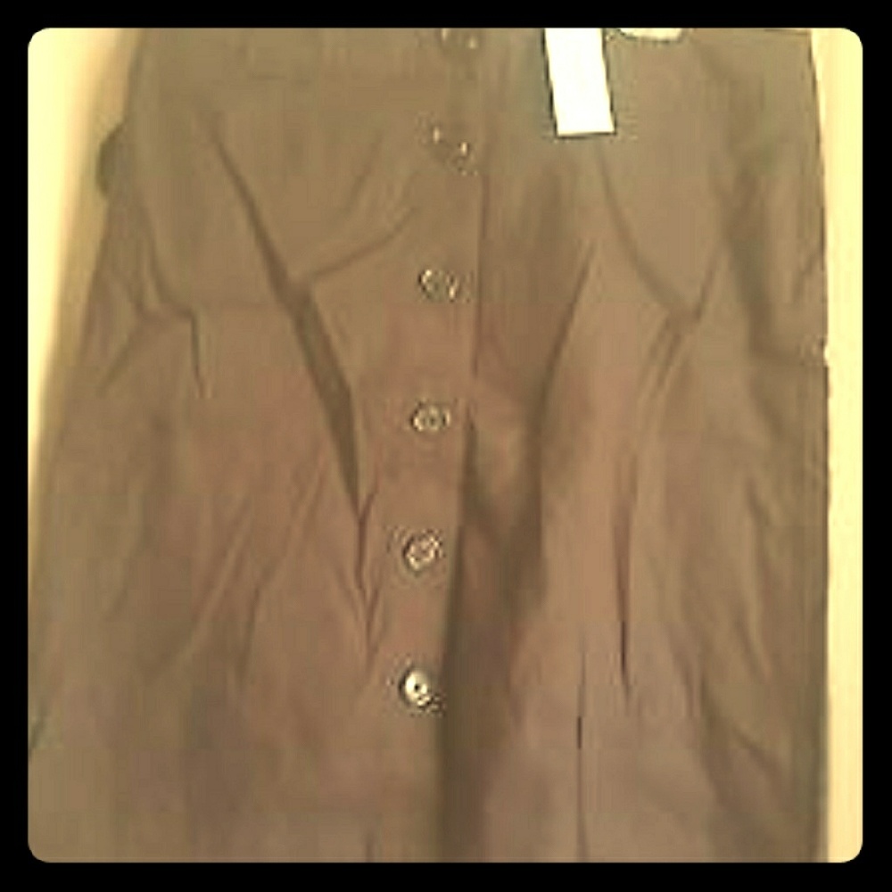 NWT Banana Republic stretch linen skirt, brown. 10